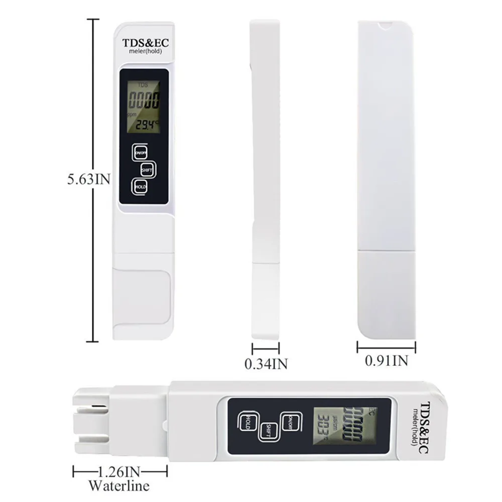 uv meter Digital PH EC TDS Meter Tester Temperature Pen Water Purity PPM Filter Hydroponic for Aquarium Pool Water Monitor oscilloscopes