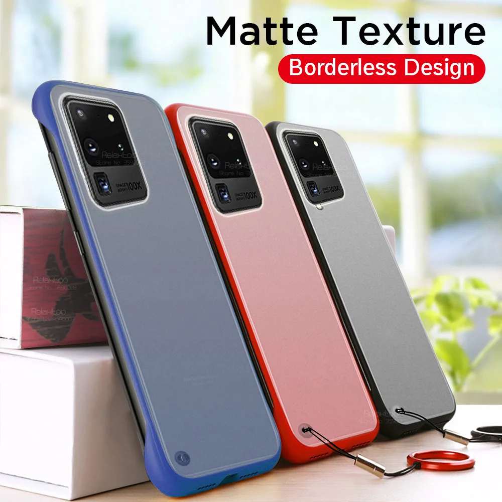 Безрамный матовый чехол для samsung Galaxy s20 Ultra note 10 a10 a20 a30 a40 a50 a60 a70 a80 s10 plus телефона