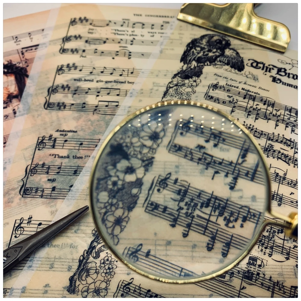 

Vintage Music Note Paper Pack Pad DIY Craft Scrapbooking Album Junk Journal Happy Planner Decorative Paper