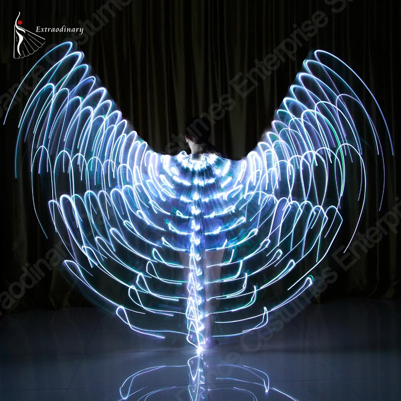  New Wings Sticks Adult Led Isis With Adjustable Belly Dance lamp Props 360 Degrees Accessories Chil