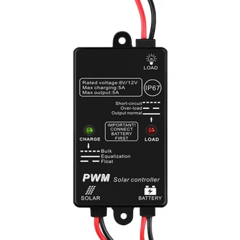 

Monitor Solar Controller Adapter For home Boat Water pump Light 5A 12V