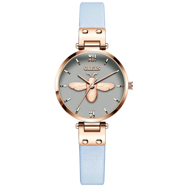 OLEVS Women Watch Dial Mesh Bracelet Watch, Lady Waterproof Quartz Watch BS Gray Dial