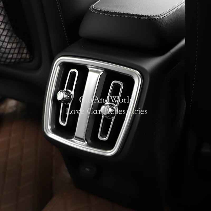 Для Volvo XC40- из нержавеющей стали задний ряд выход кондиционера вентиляционные панели декоративное покрытие формовочная рама отделка автомобиля аксессуар