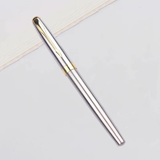 silver Shichen A054 хороший дизайн стальной корпус золотые детали металлическая ручка 0,7 и 1,0 мм Заправка металлическая шариковая ручка для офиса бизнес или школы использование - Цвет: silver