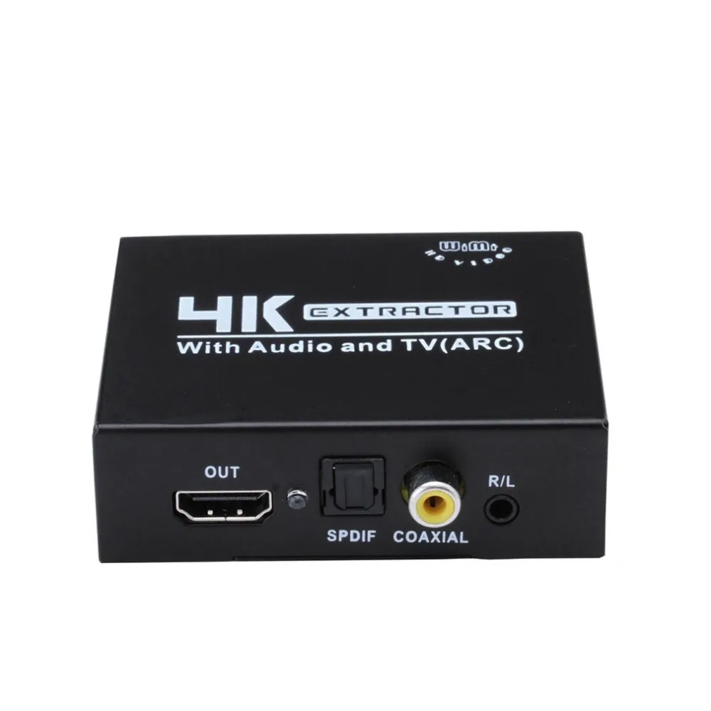 4K x 2K цифро-аналоговый HDMI аудио экстрактор к HDMI SPDIF(коаксиальный)+ R/L, HDMI конвертер с аудио и ТВ(ARC