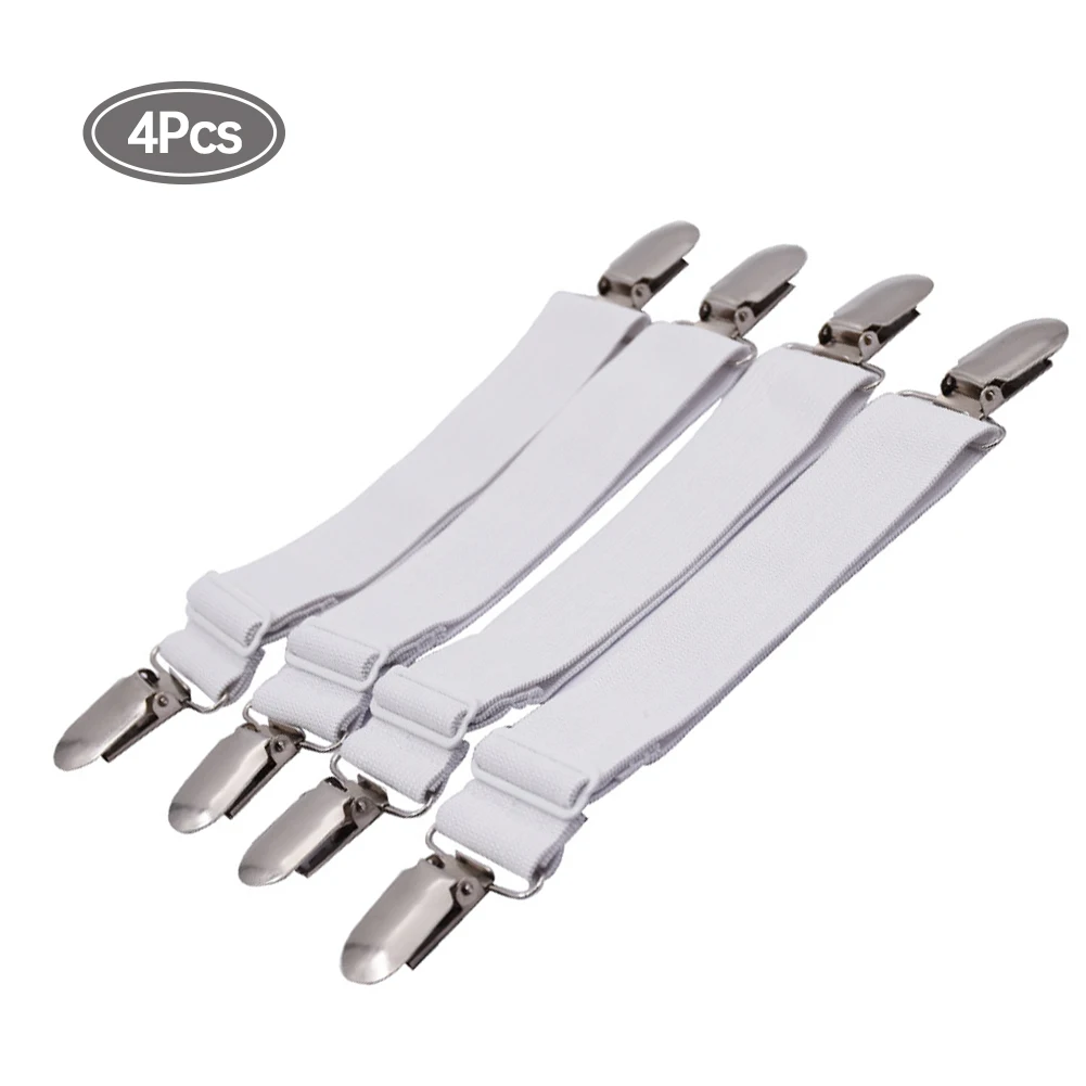 Set of 4 Mattress Cover Fasteners Clip Elastic Grippers Ironing Board Tablecloth 