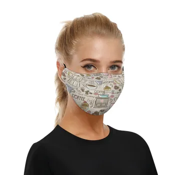 

Dust cover Fashion Women Outdoor Face Washable Breathable Comfortable and soft Reusable Суперобложка 5PC Mask 10PC Filters