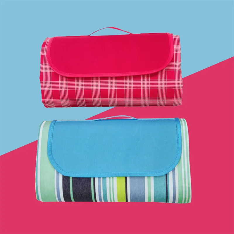 

MENFLY Picnic Beach Camping Mat Mattress Portable Blanket Waterproof Collapsible 2x2M PVC Foldable Camp Tent Sleeping Plaid Pad