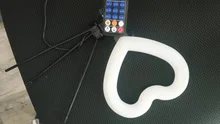 MAMEN-Anillo de luz en forma de corazón con trípode, iluminación de fotografía de 3000-5000K con enchufe USB para belleza, YouTube, vídeo