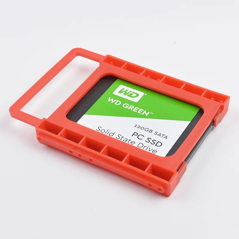 

RED NEW Universal 2.5" to 3.5" SSD HDD Environmental Plastics Adapter Mounting Bracket Hard Drive Holder for Desktop PC