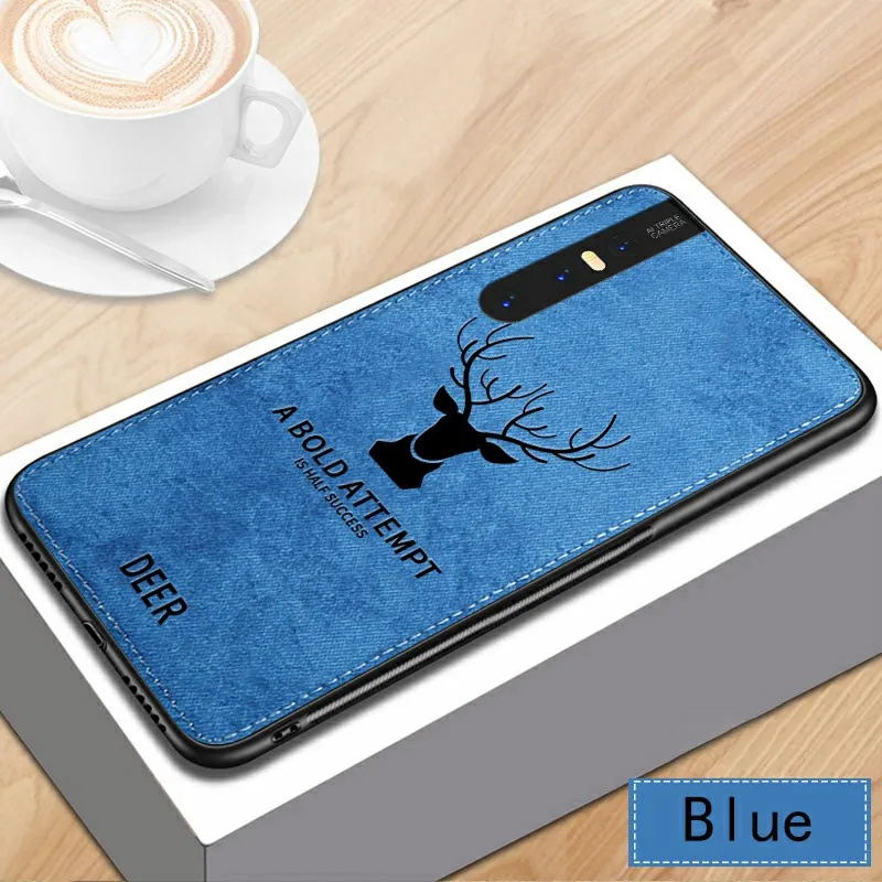 Blue without bracket Тканевый чехол для телефона VIVO Z5x Z1 Pro Y3 Y17 S1 V15 Pro Z5 роскошный мягкий чехол с рождественским оленем - Цвет: Blue without bracket