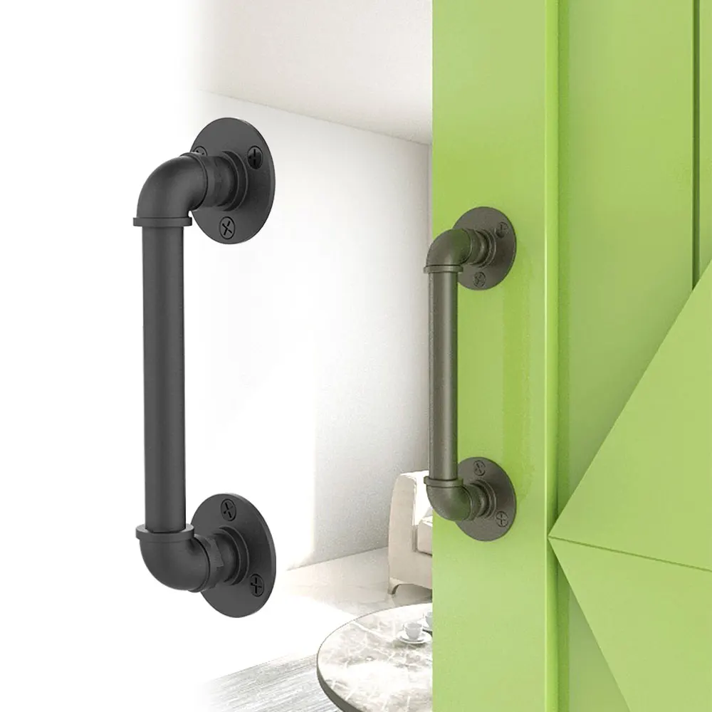 

Sliding Barn Door Handle for Sliding Barn Door Furniture Hardware Sliding Door Kit for Wooden Door Black