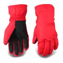 Унисекс зимние водонепроницаемые лыжные перчатки с плюшевой подкладкой теплые однотонные Нескользящие варежки