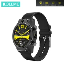 Rollme S08 akıllı saat 1.69 inç ekran MT6739 dört çekirdekli IP68 su geçirmez ön 8MP kamera yüz kimliği GPS 1360mAh 4G Smartwatch