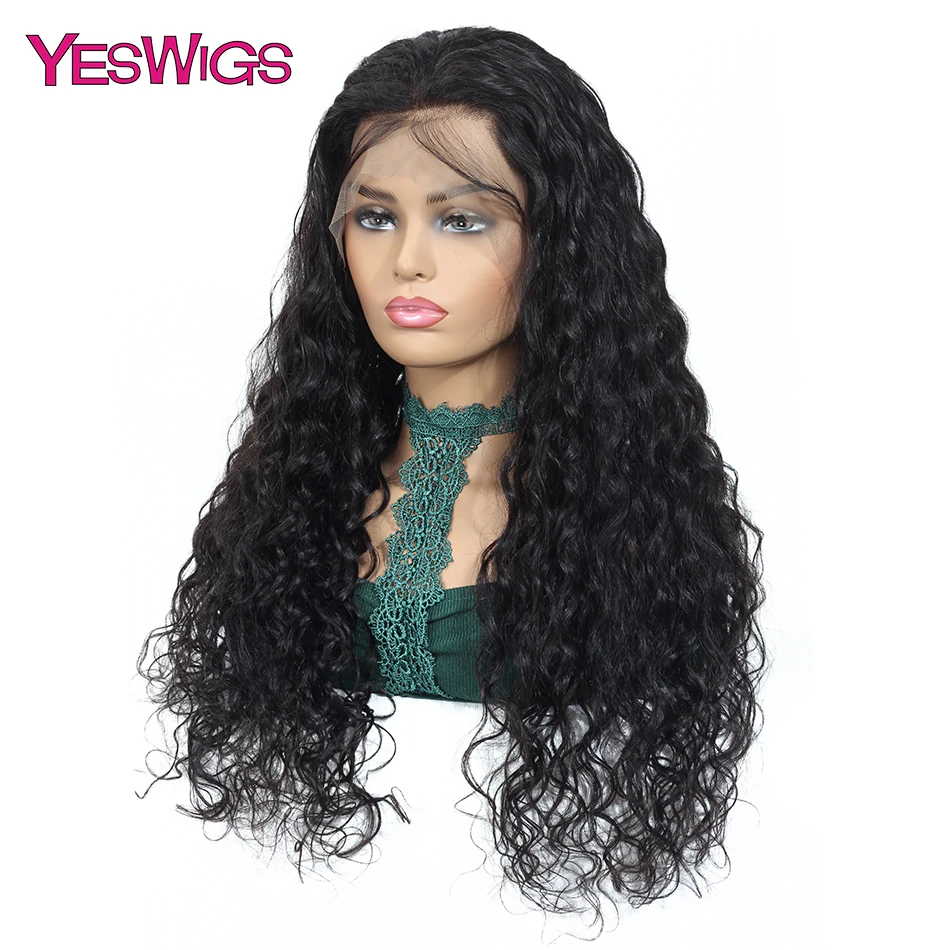 Индийские волосы Remy с глубоким волнистым кружевным передним париком, предварительно сорванным полным кружевом, парики из человеческих