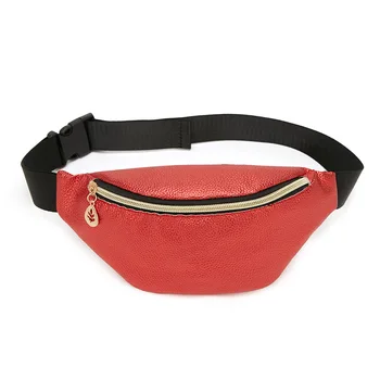 

Waist Lychee Grain Pu Leather Bag 2020 Summer and Autumn New Shell Type Lady Chest Bag Clutch Purse Hand Bags