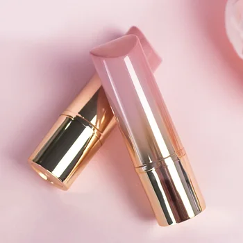 

Good-looking Girl Heart Peach Powder Gold Gradual Change Color Empty Lipstick Tube DIY Supplies Refillable Bottles DW