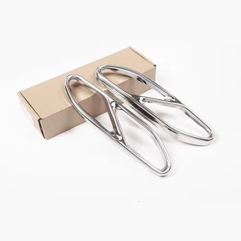 

Stainless Steel Tail Throat Exhaust Pipe Decoration Cover Trim 2Pcs For Benz S class 2018-2019 Car Styling Modified