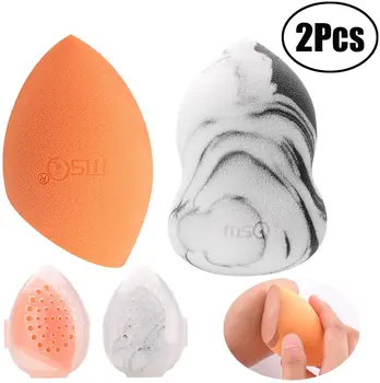 

Lvcky Fashion 2Pcs Beveling Makeup Sponge Blender Puff Face Flawless Foundation Powder Cream Blending Sponges Cosmetic Tools