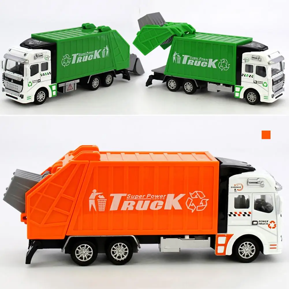 Мини-мусорная машина 1/48 модель с мусорным баком детские игрушки подарок на день