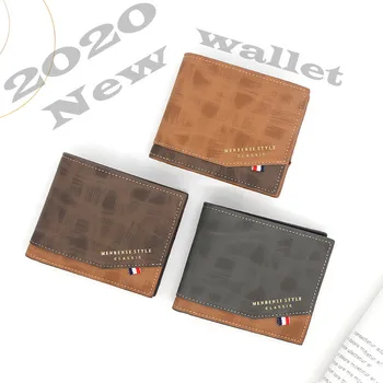 

2020 New Fashion Men‘s Wallet Casual Multi-space Position Credit Card Holder Coin Purse For Men transverse business version Bag