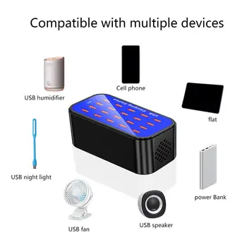 

20 Multi-Port USB Hub Adapter Desktop Wall Charger Charging Station for Phones EU/US/AU/UK Plug