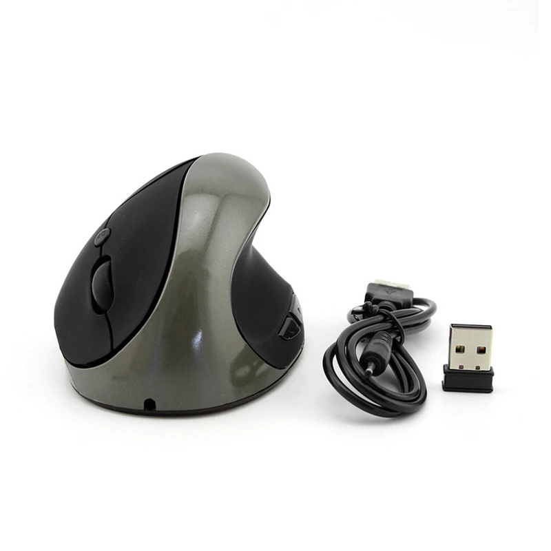 2,4G беспроводной USB приемник мыши 1200 dpi 4 кнопки Вертикальная Эргономичная оптическая игровая мышь для ноутбука настольный компьютер