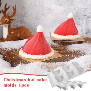 

Newly Christmas Hat Cake Mold Cake Dessert Mould Silicone Molds Household Hat Shape Molds CLA88