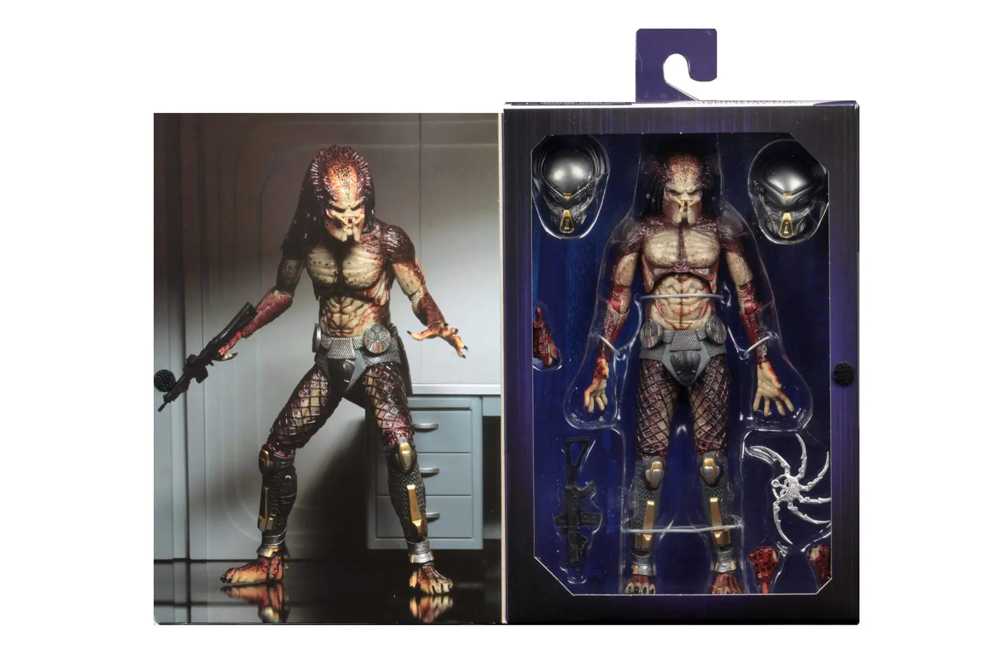 

Movie NECA LAB ESCAPE FUGITIVE Predator with Light-UP LED Light Mask Action Collectible Models Toys