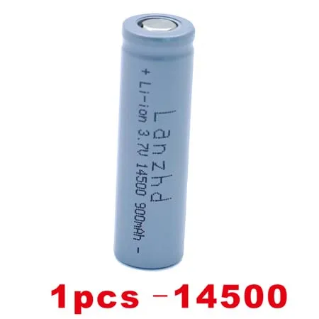 1 PCS-14500-900MAH 1-8 шт. 14500 батарея 3,7 в 900 мАч литий-ионная аккумуляторная батарея для светодиодный фонарик аккумулятор батарея реальная емкость - Цвет: 1 PCS-14500-900MAH