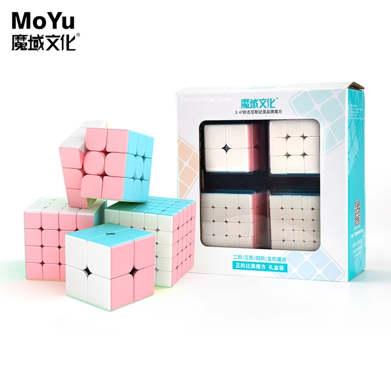 MoYu cube 2345 Macaron Cube Gift Box Set Кубик Moyu 3x3x 3 скоростной куб 2x2 3x3 4x4 5x5 головоломка