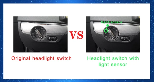 Licht Sensor Modul Praktische Auto Kopf Lampe Control Schalter Sensor Modul  Auto Zubehör für VW Golf 2004-2013 MK5 MK6 - AliExpress