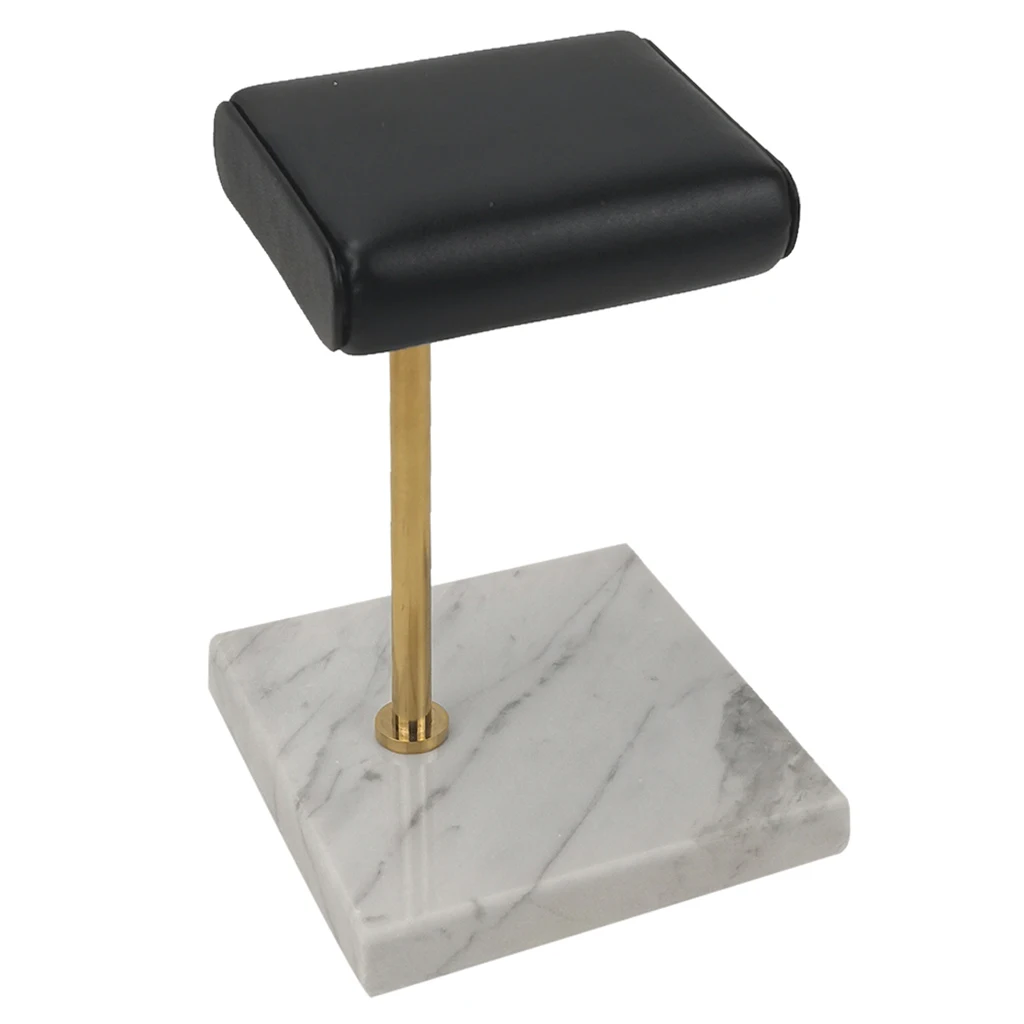 Watch Shop Display Stand Marble Watch Display Stand Black PU Leather Jewelry Stand for Bracelet Bangles