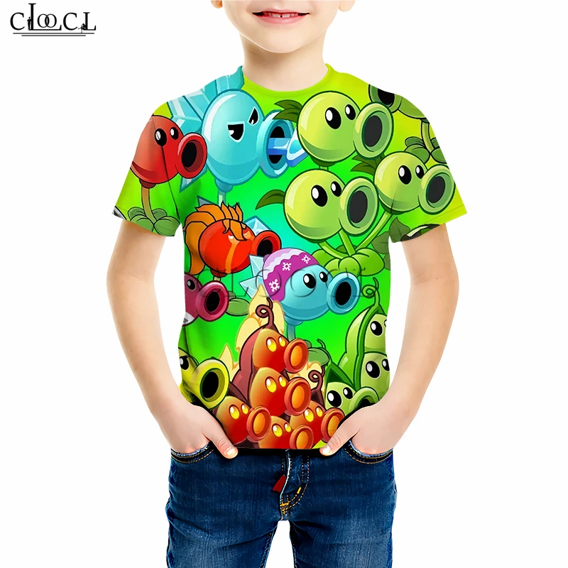  Plants Vs. Zombies Peashooter Printed T Shirts Boy Girl Children's Games Sweatshirt 3D Print Hoodie