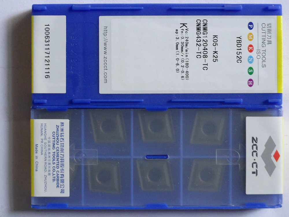 

Original ZCC.CT CNMG120408-DR CNMG120408-EM CNMG120408-PM CNMG120408-TC External Turing Inserts