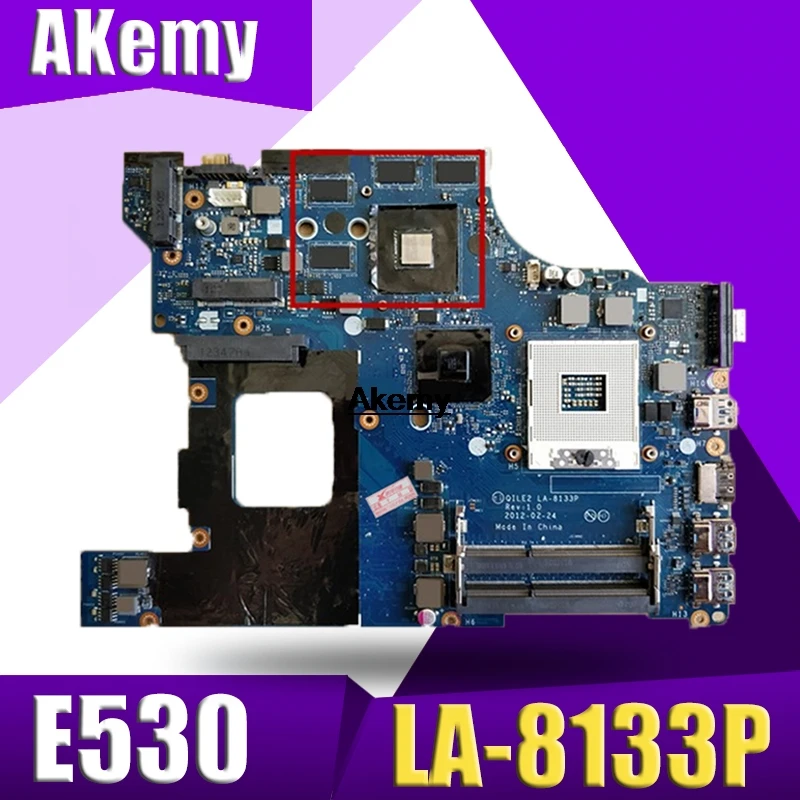

Free Shipping Laptop Motherboard For Lenovo E530 QILE2 LA-8133P mainboard Testing Fast Ship