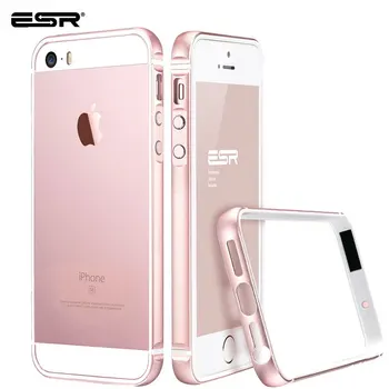 

ESR Case for iphone SE 5S Metal Frame Ultra Thin Aluminum Alloy Frame Soft Bumper Case for iPhone SE/5/5S
