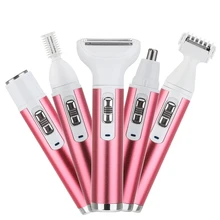

5 in 1 Electric Hair Remover Rechargeable Lady Shaver Nose Hair Trimmer Eyebrow Shaper Leg Armpit Bikini Trimmer Women Epilator