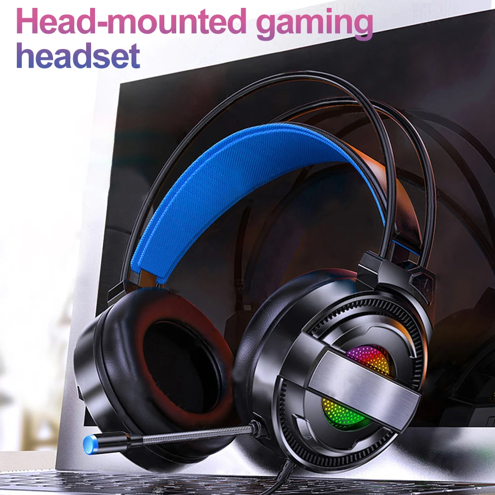 Professional Gaming Headset with Microphone Surround Headset Gamer USB/3.5mm Gaming Headphones