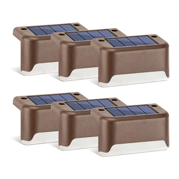 

New 1/4/6/8/12Pcs LED Solar Lamps Outdoor Waterproof Garden Stairs Fence Warm Light Road Stud Lamp for Garden Landscape Pathway