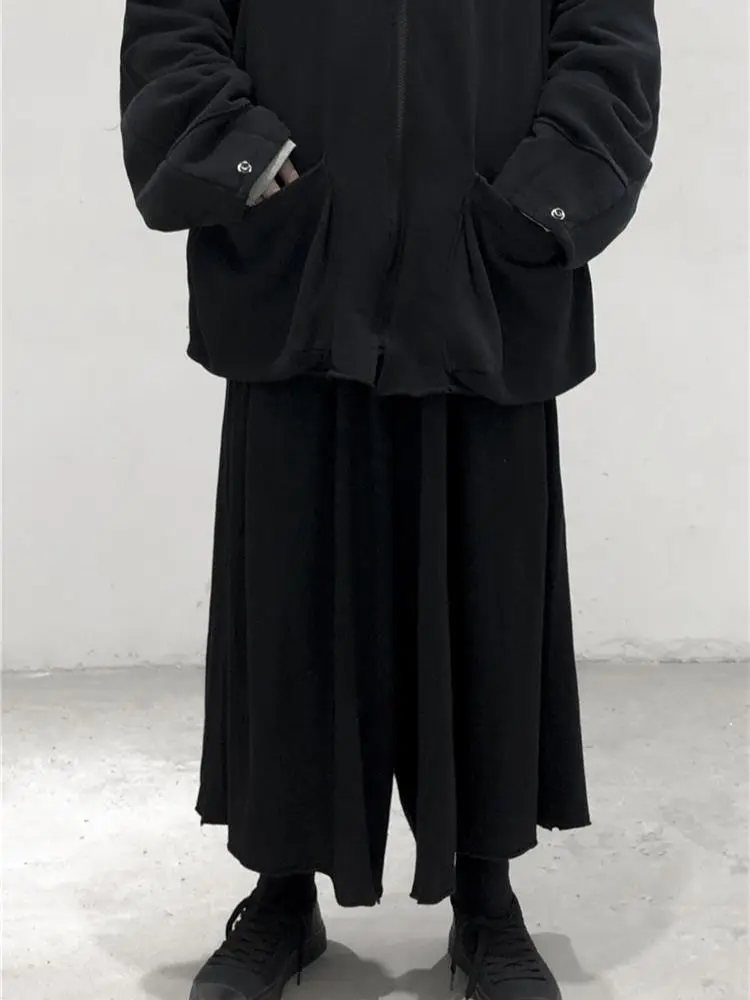Ladies Culottes Wide Leg Pants Pant Skirt Summer New Dark Elastic Waist Super Loose Fashion Versatile Large Size Pants