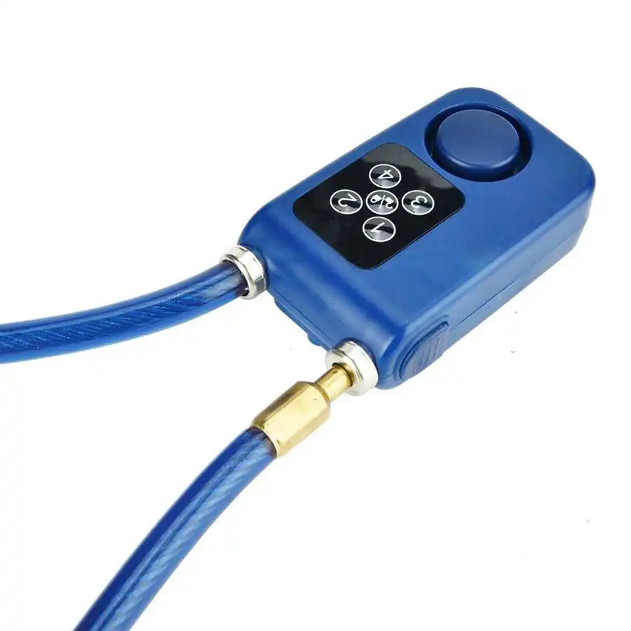 Y787 Smart Alarm Lock Anti-Theft Chain For Bike Gate Blue Electric Door Spiral Four-digit Passwords alarm lock
