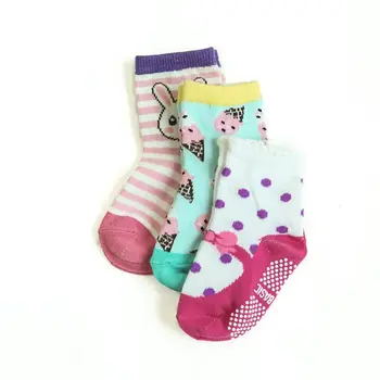 

New 12 Pair/Set Toddler Baby Cotton Socks Cute Comfortable Anti Slip Socks for Girls