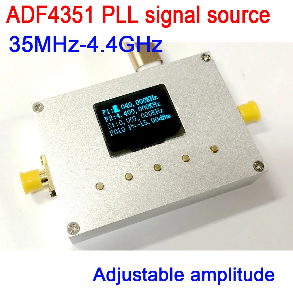 Генератор сигналов dykb ADF4351 PLL 137 5 МГц-4 4 ГГц 30 дБ регулируемая амплитуда