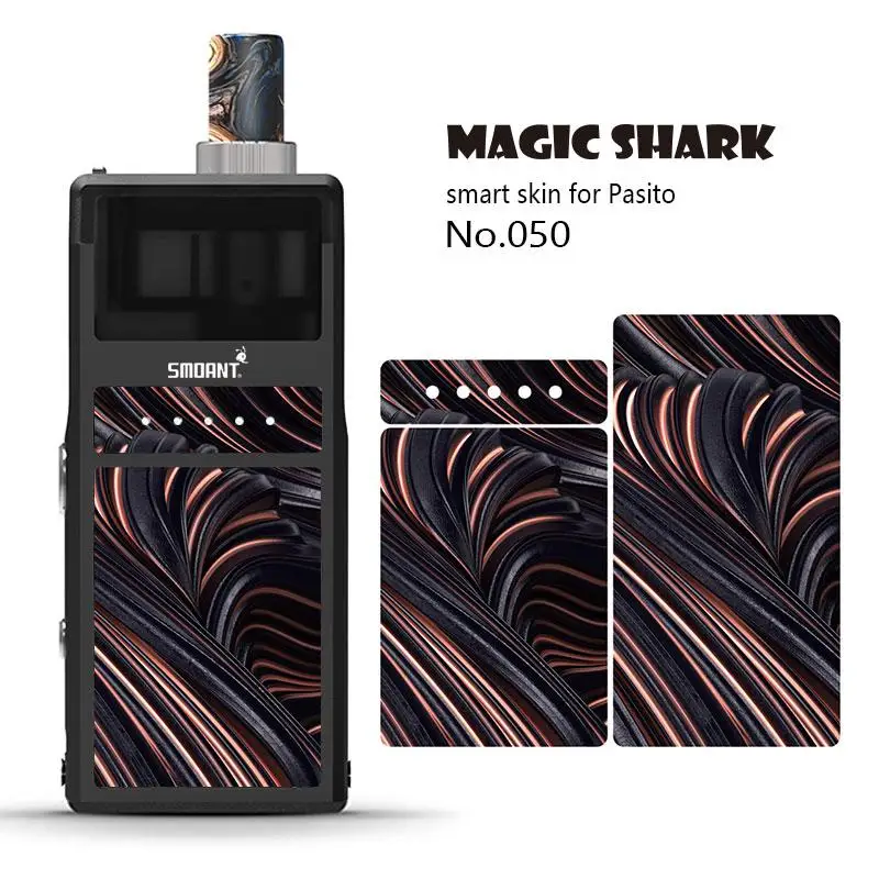 Magic Shark 2.5D ПВХ стильный водонепроницаемый волнистый камень печать не выцветает чехол пленка наклейка для кожи для Smoant Pasito 046-055 - Цвет: 050