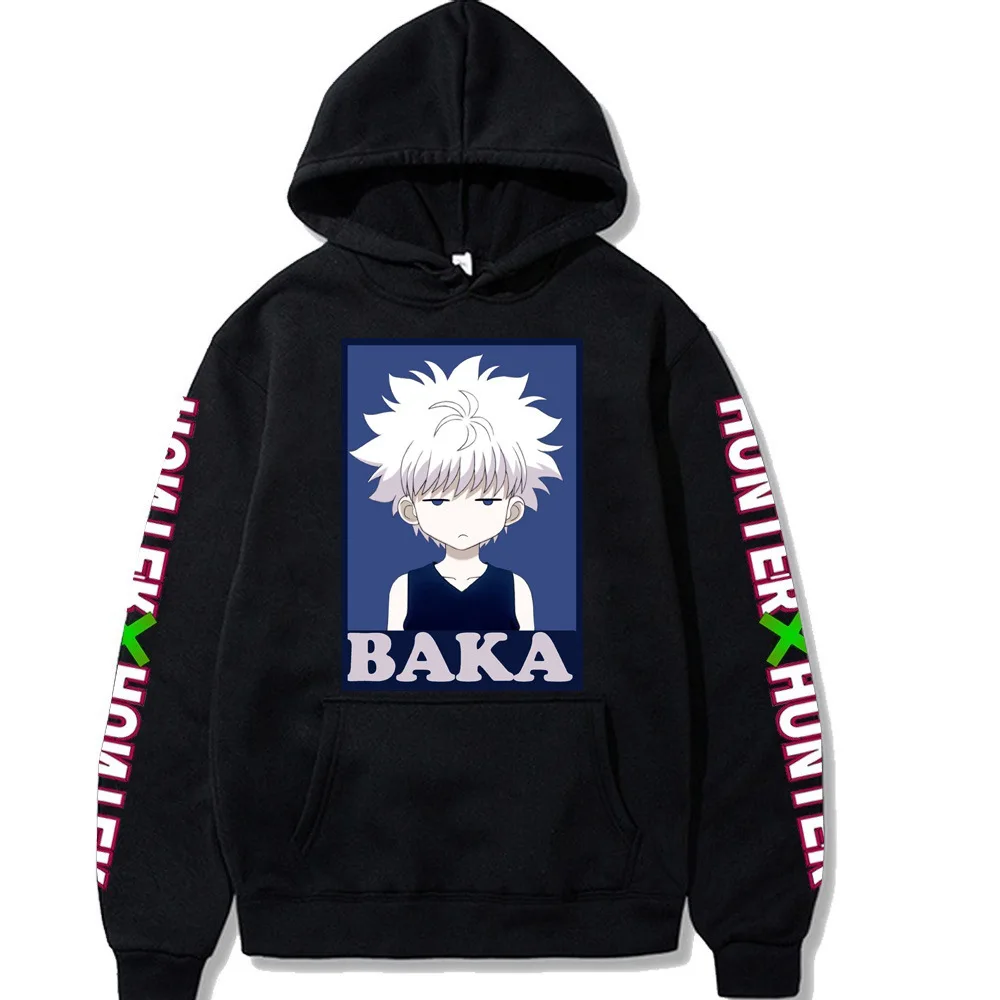 Hunter X Casual Hoodies Anime Hoodie Print Hooded Streetwear Cosplay Cartoon Sweatshirts Oversized Clothes Women Men Boys | Мужская