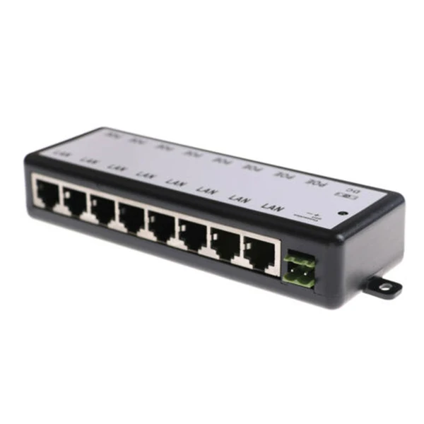 

8 Ports POE Injector Splitter for CCTV Networks Camera Power Over Ethernet GV99