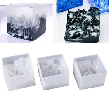 

Silicone Mold Transparent Resin DIY Double Sided Snow Mountain Mould Epoxy Resin Molds for Jewelry Crafts Decorations Making