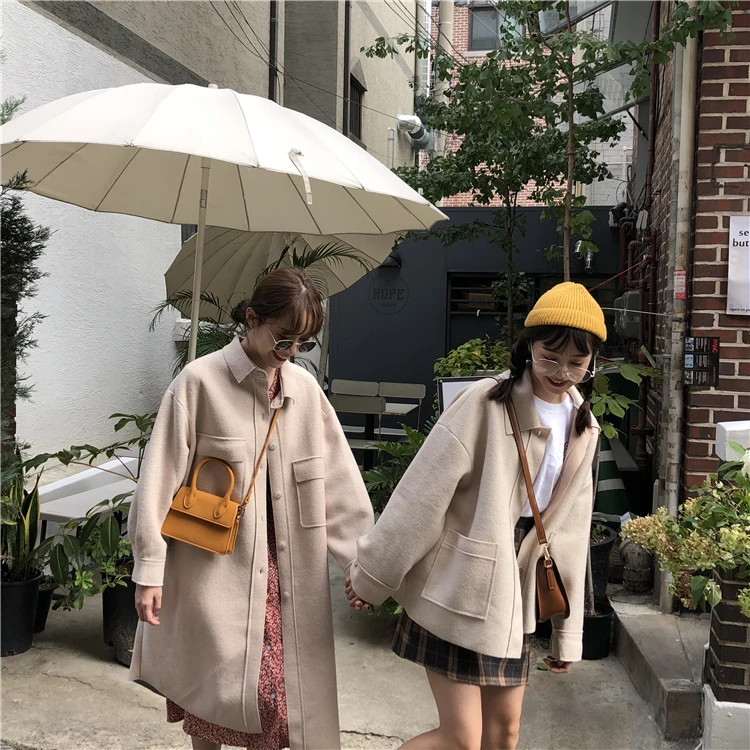 Цена по прейскуранту завода, осенний стиль, шикарный корейский стиль, элегантный Простой повседневный Тренч в стиле лени, тонкий шерстяной жакет для женщин