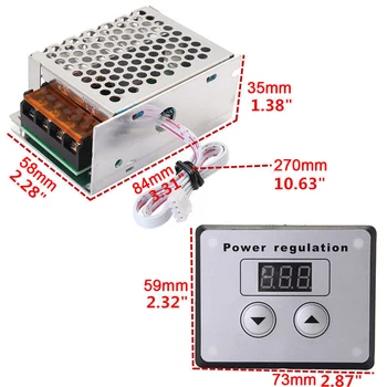 

AC 4000W Voltage Regulator220V SCR Voltage Regulator Dimmer Electric Motor Speed Controller For Electric Furnace Electric Iron